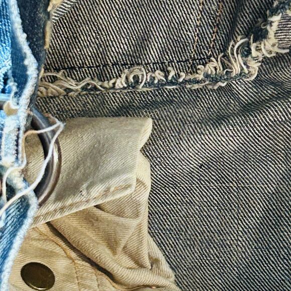Levi's Vintage Jeans Purse Boho Bag Distressed Big E Denim - Picture 15 of 16